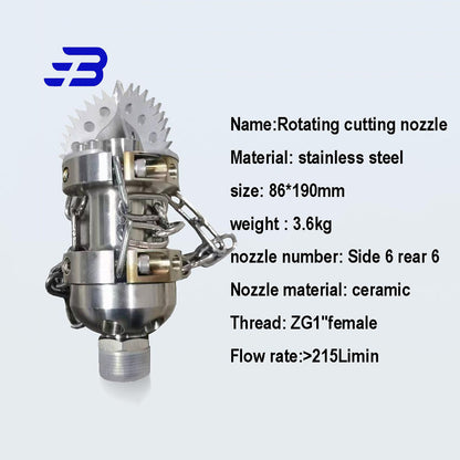 Chain scraper nozzles 1"