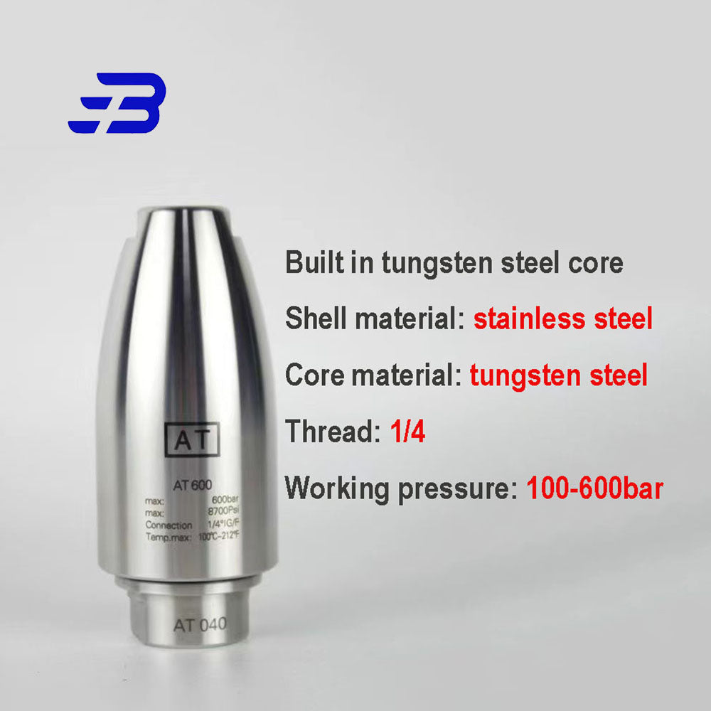 Rotating Nozzle 600 bar Turbo in stainless steel