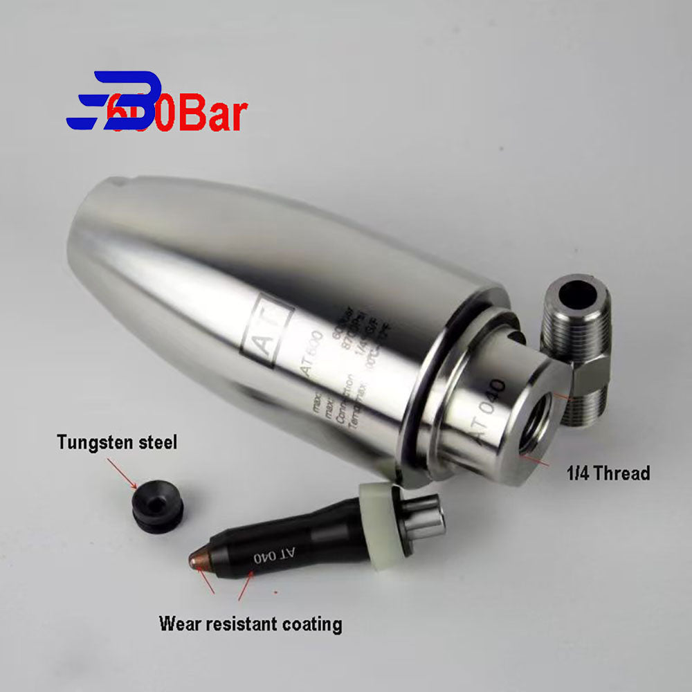 Rotating Nozzle 600 bar Turbo in stainless steel