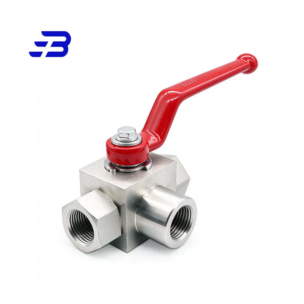 1/2" 3/8” 3-Way Control Valve With Red Handle, 5000psi