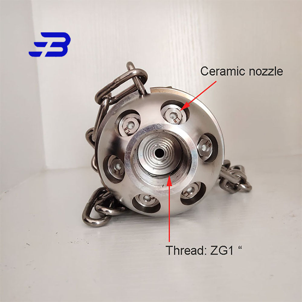 Chain scraper nozzles 1"