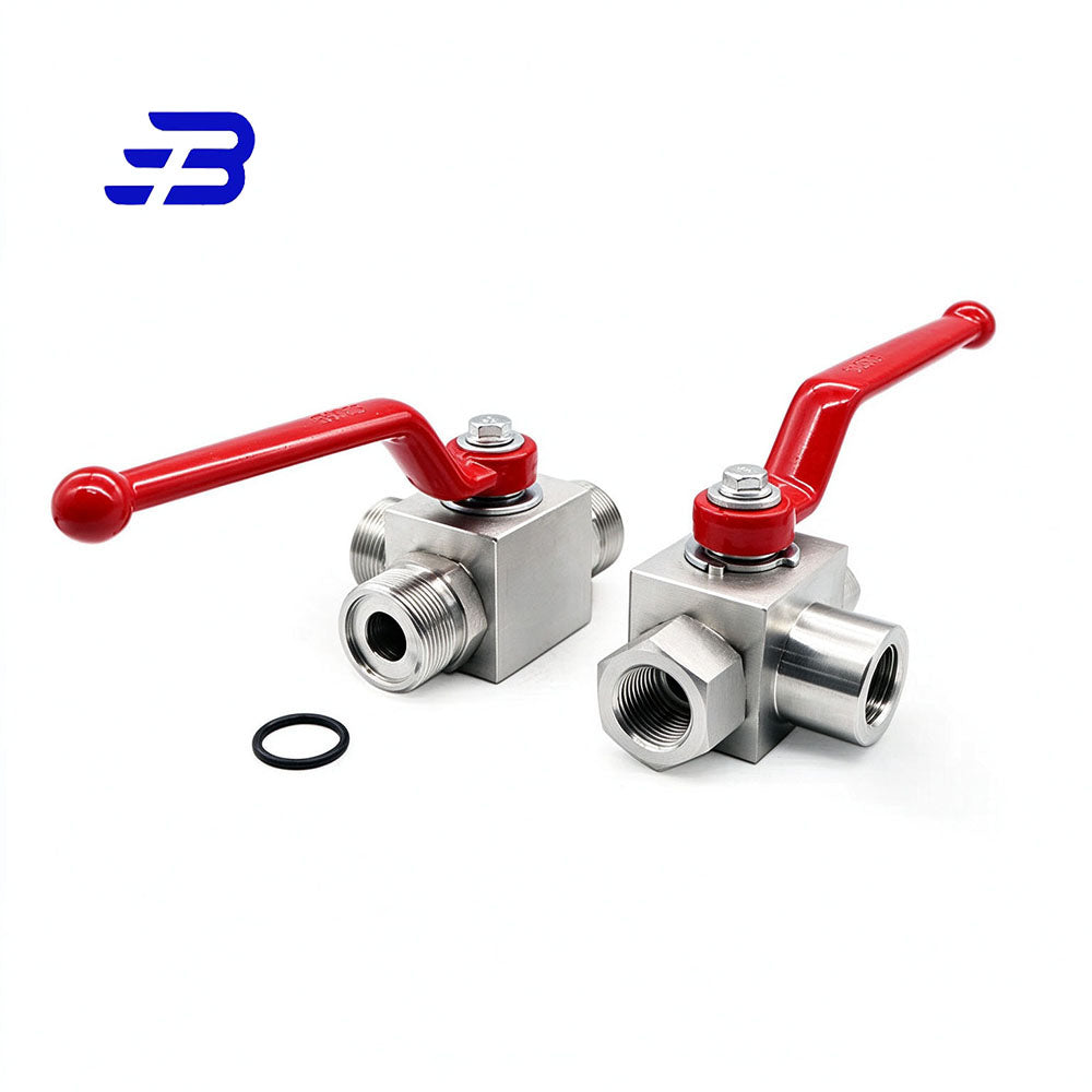 1/2" 3/8” 3-Way Control Valve With Red Handle, 5000psi